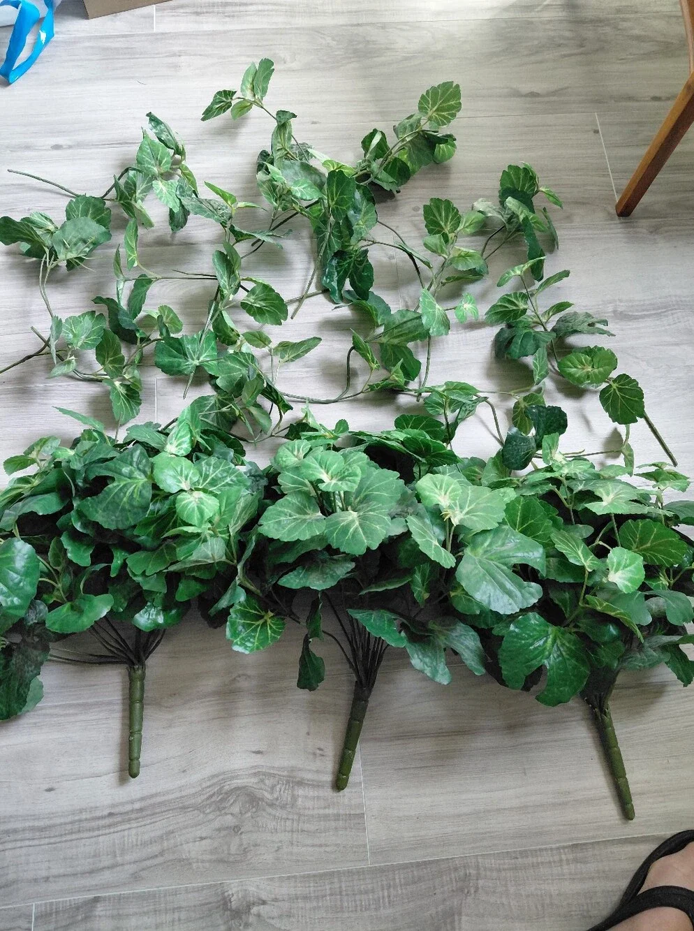 Large Faux Greenery Lot Bushes Stems Faux Foliage Begonia Geranium Stems Decor